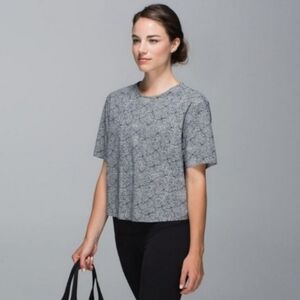 Lululemon Good To Go Tee in Plush Petal Black Ghost